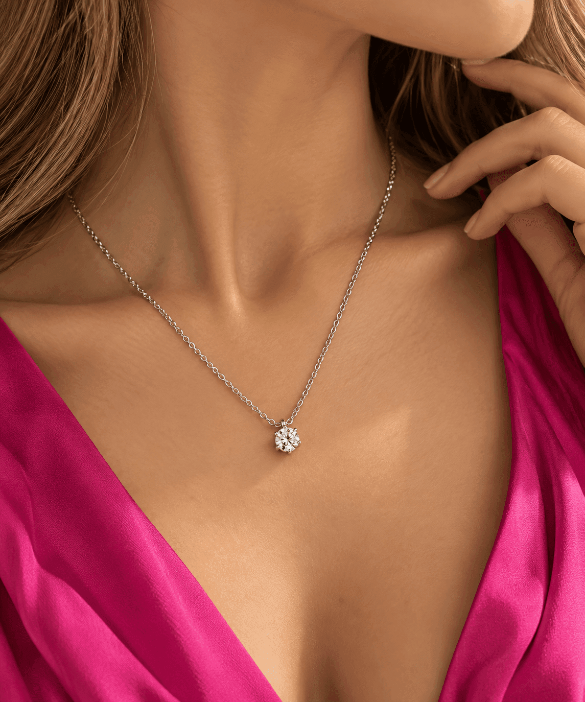 MABINA  -  Collana punto luce con diamante lab-grown 0,25 carati MY DIAMOND - 2