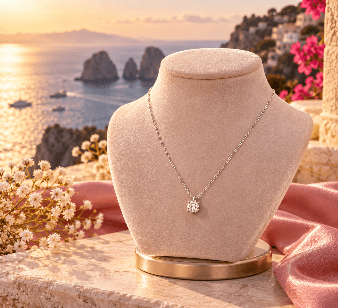MABINA  -  Collana punto luce con diamante lab-grown 0,25 carati MY DIAMOND - 5