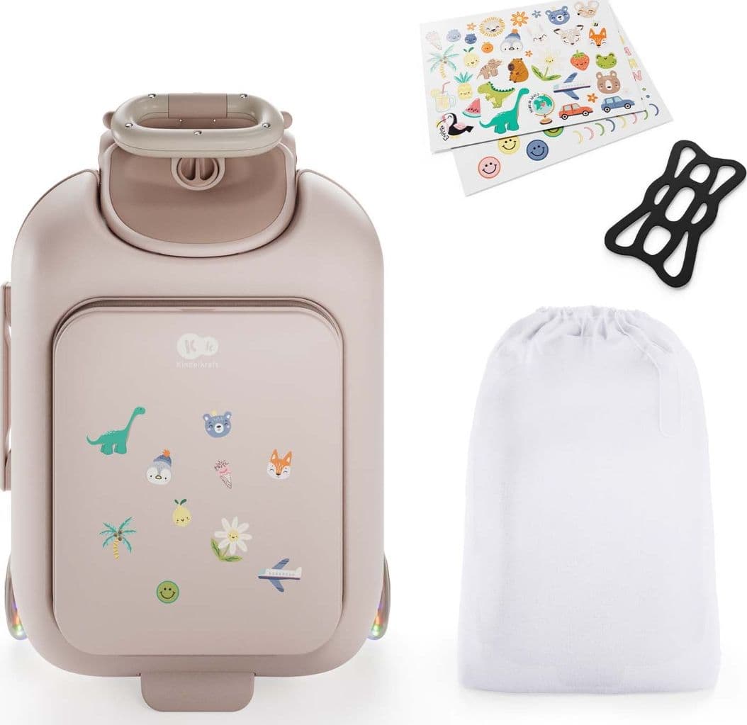 Valigia con seduta per bambini Kinderkraft Cabby – Rose gold