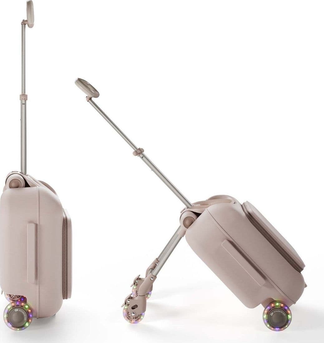 Valigia con seduta per bambini Kinderkraft Cabby – Rose gold