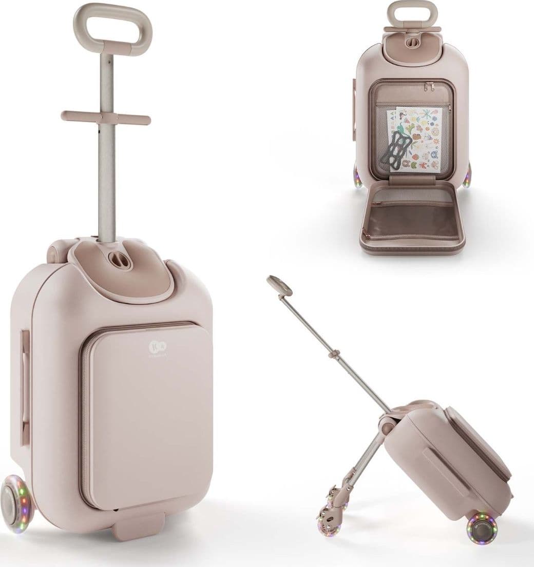 Valigia con seduta per bambini Kinderkraft Cabby – Rose gold