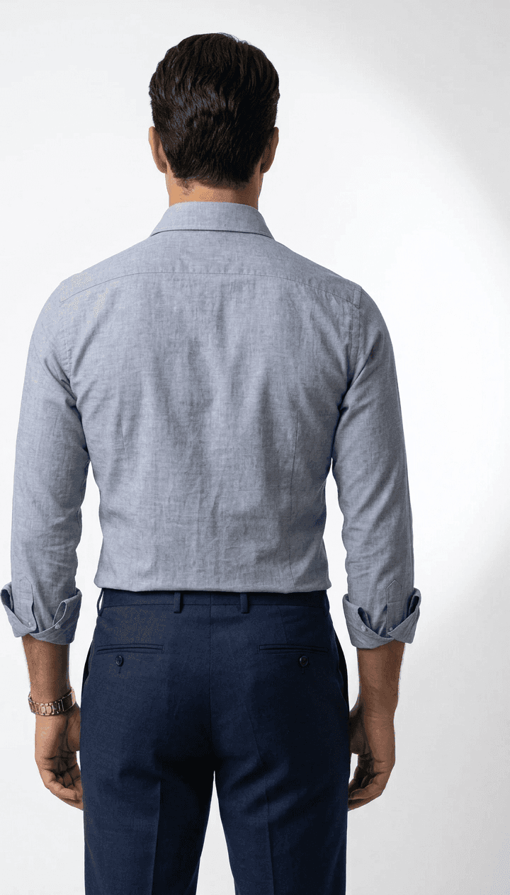 Camicia uomo Truzzi tessuto Oxford celeste - 2