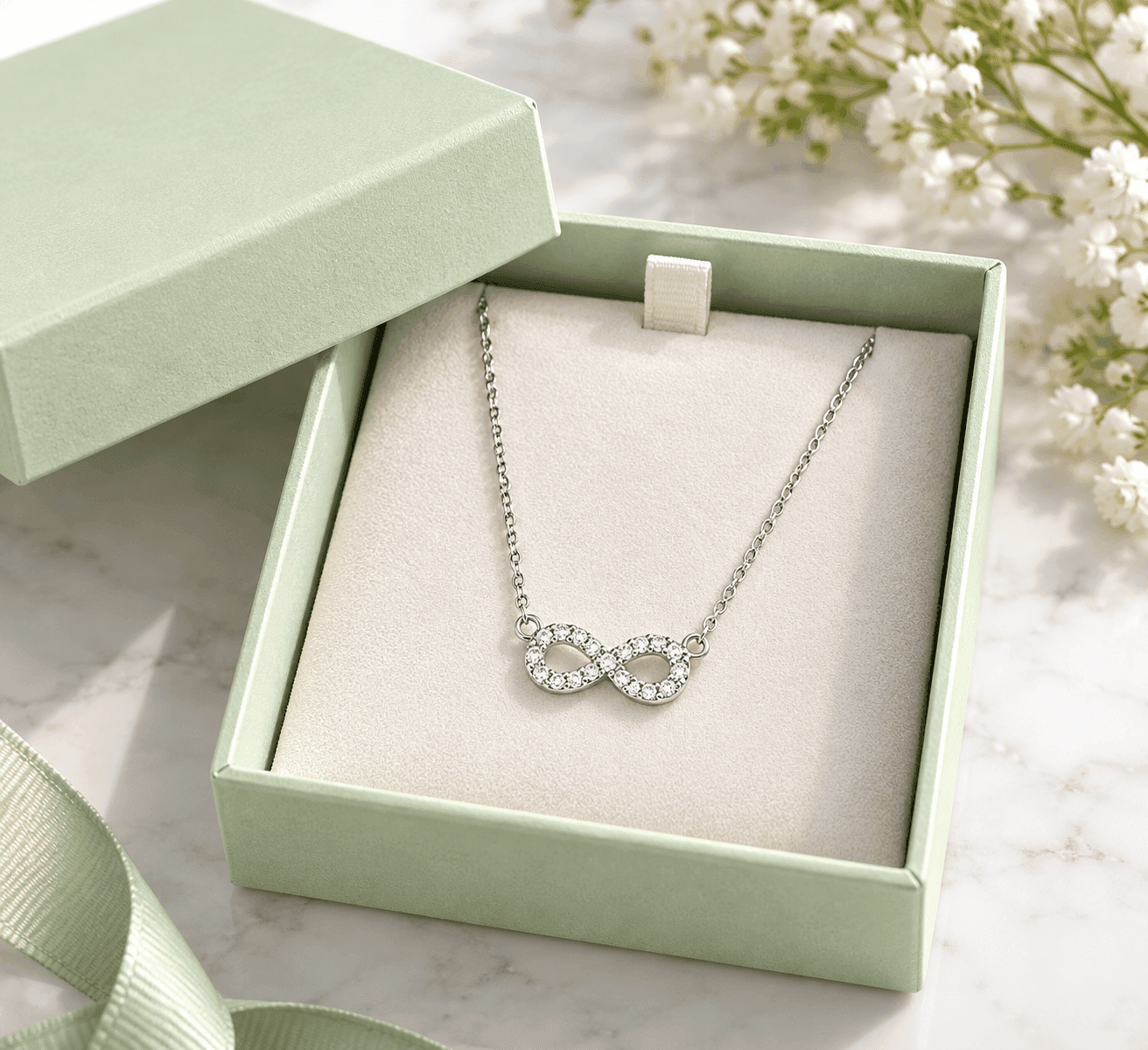 MABINA  -  Collana con infinito in diamanti lab-grown 0,14 carati MY DIAMOND - 4