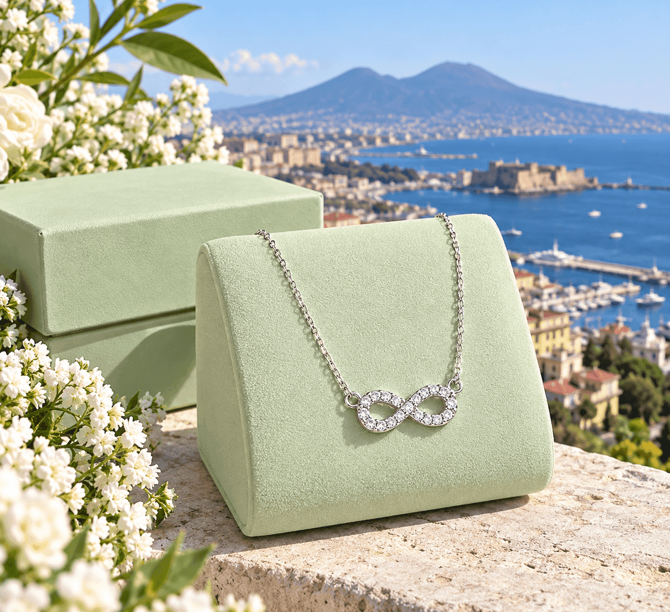 MABINA  -  Collana con infinito in diamanti lab-grown 0,14 carati MY DIAMOND - 5