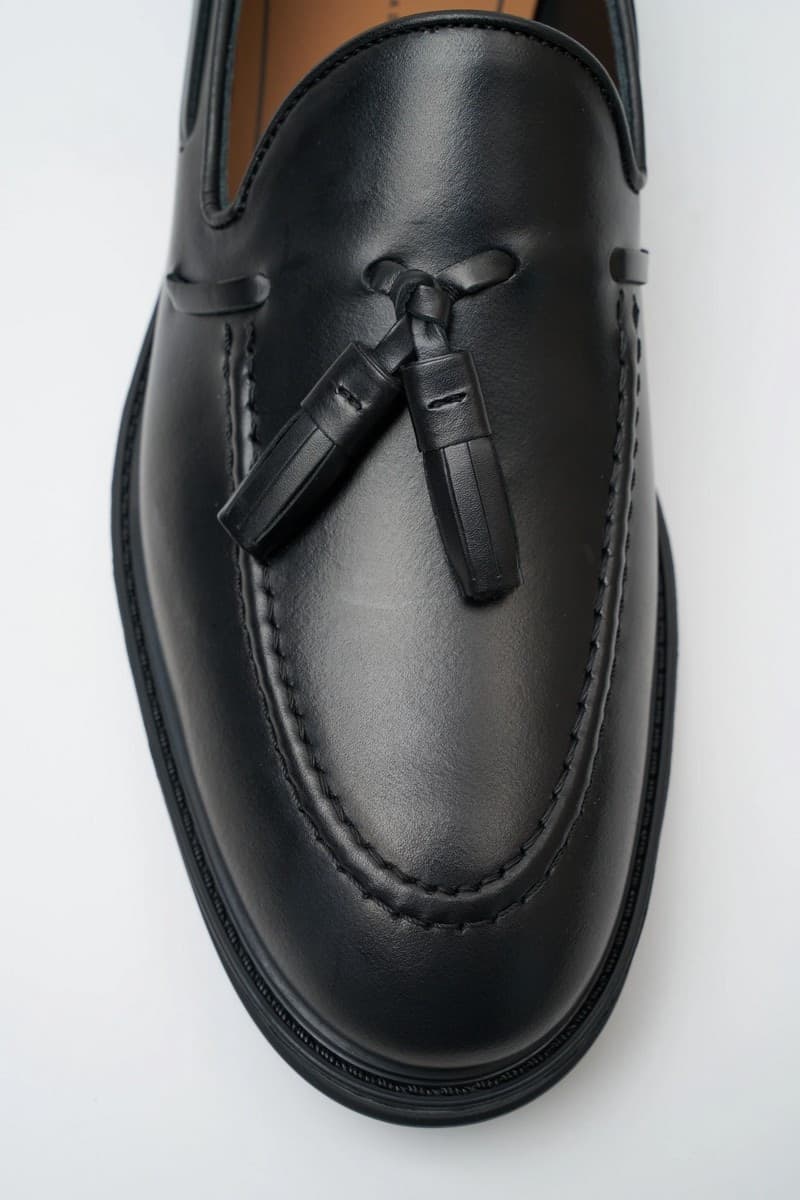Frau mocassini uomo in pelle nero A71N2 - 3