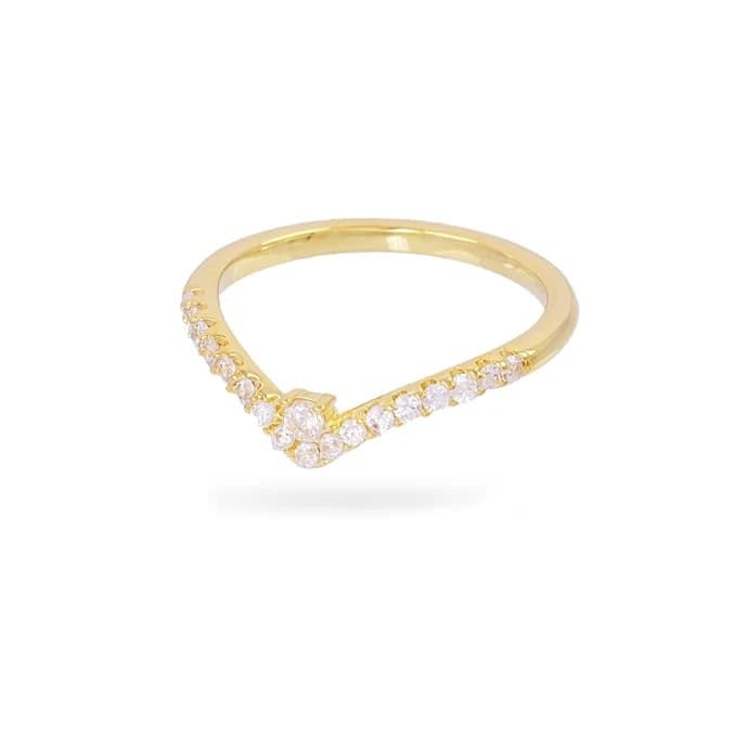 Anartxy -  Anello Alma chevron zirconi - 5