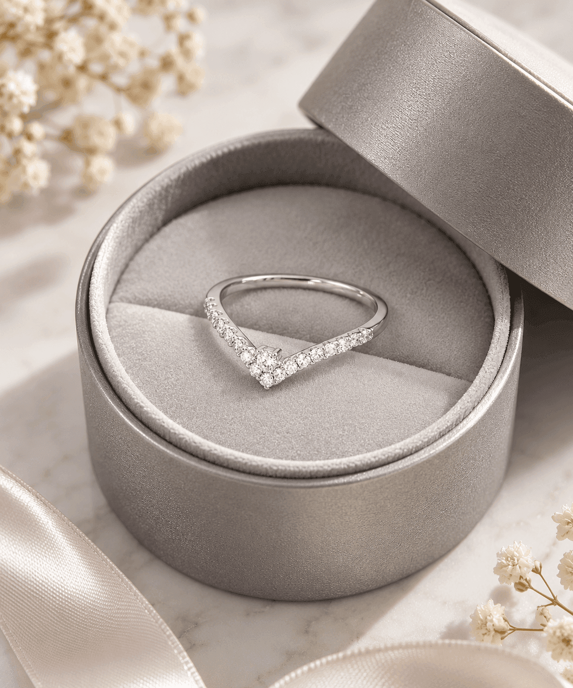 Anartxy -  Anello Alma chevron zirconi - 3