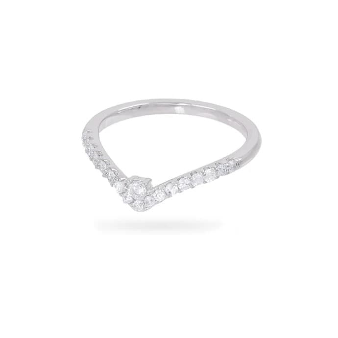 Anartxy -  Anello Alma chevron zirconi - 4