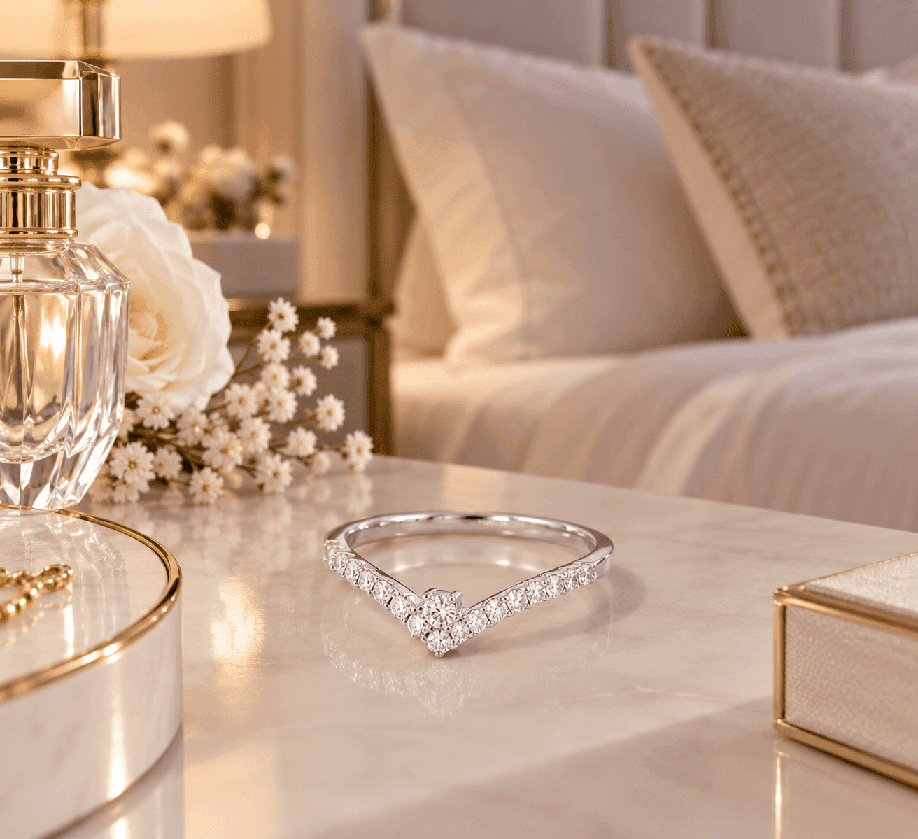 Anartxy -  Anello Alma chevron zirconi - 5