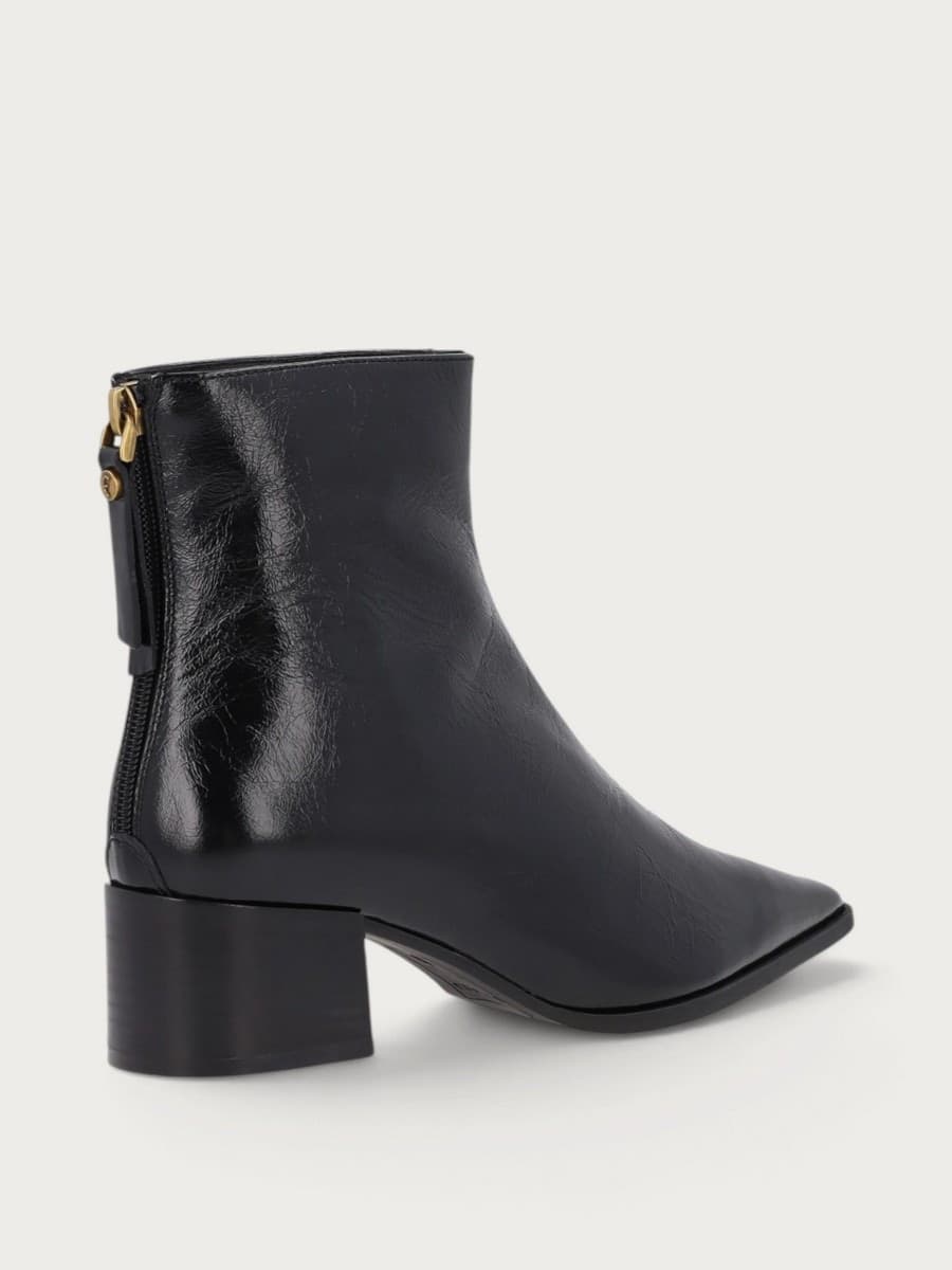Frau stivaletti donna a punta in pelle black A65S7 - 3