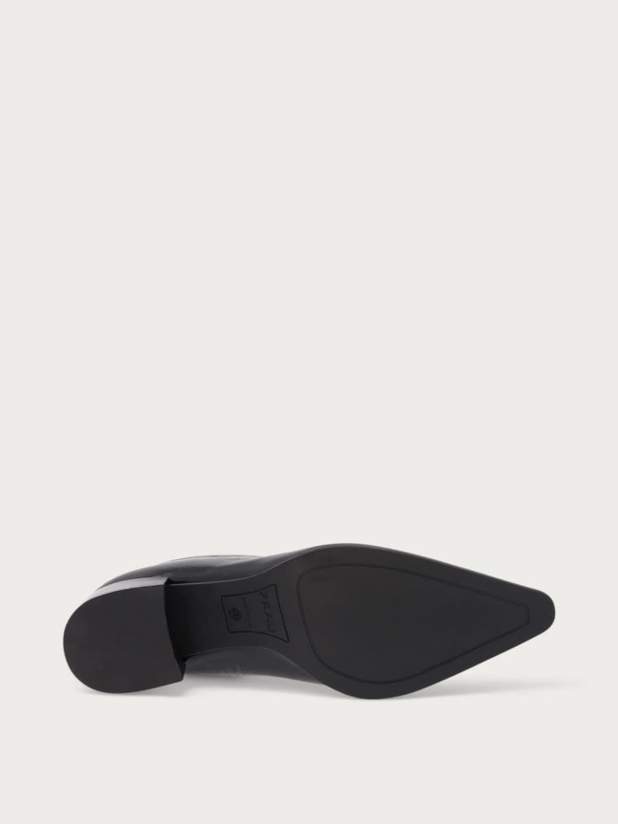 Frau stivaletti donna a punta in pelle black A65S7 - 5