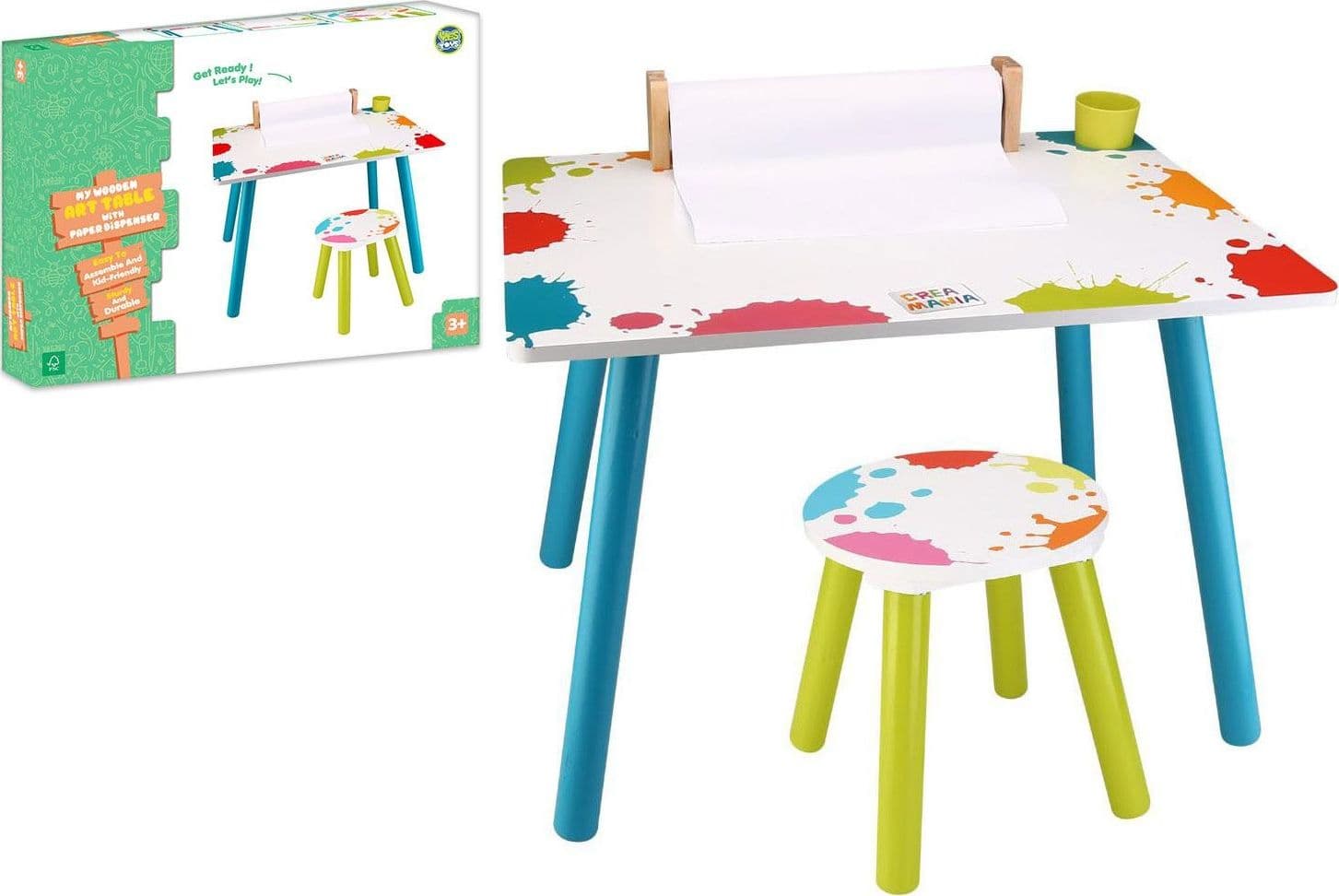 Tavolo e Sgabello Da Disegno Legno - 2