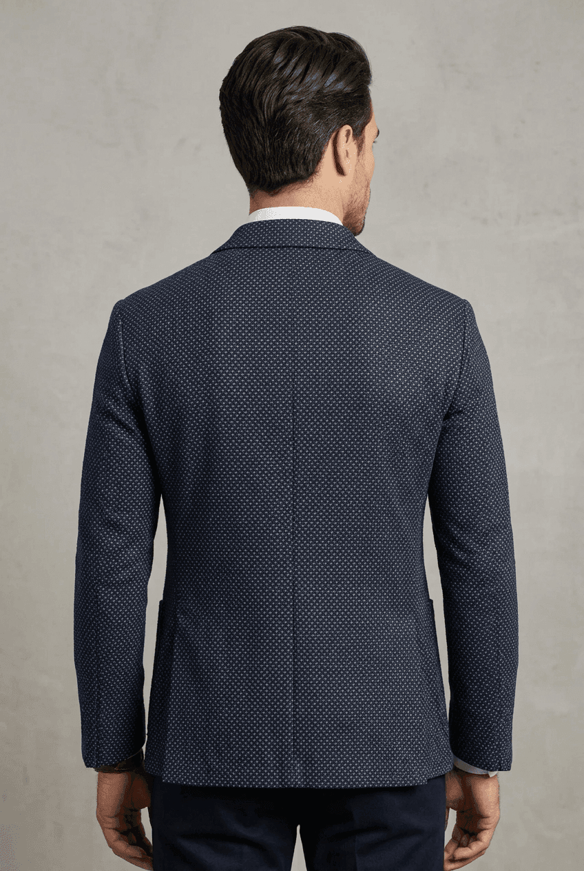 Giacca uomo Laboratori Italiani nido d'ape blu navy - 2