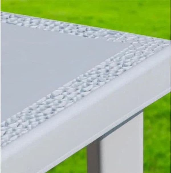 Tavolo Gruvyer 90x90 in polipropilene Bianco - 2