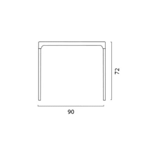 Tavolo Gruvyer 90x90 in polipropilene Bianco - 4