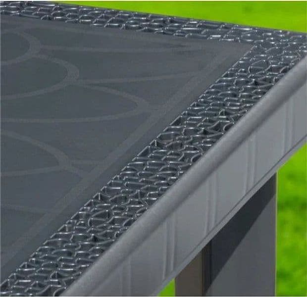Tavolo Gruvyer 90x90 in polipropilene Antracite - 2