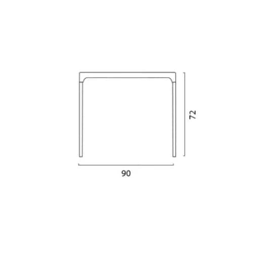 Tavolo Gruvyer 90x90 in polipropilene Antracite - 4