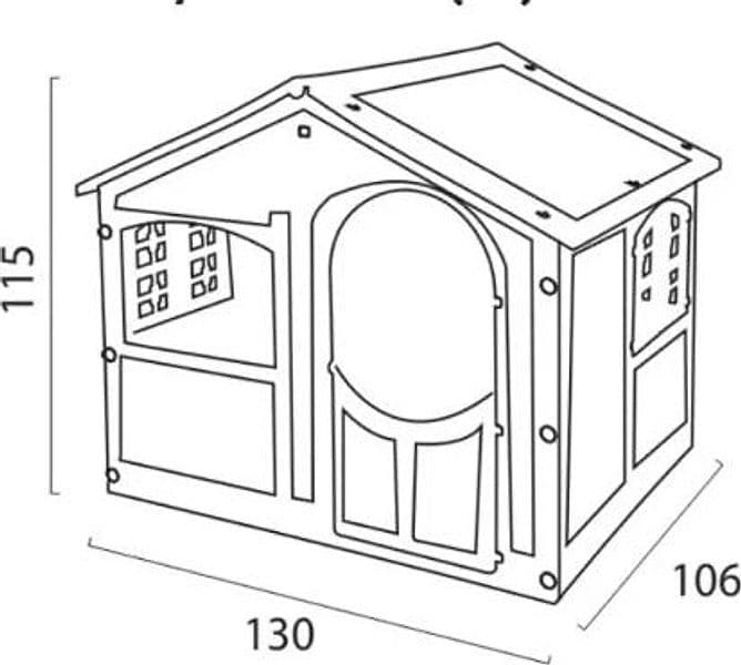 Casetta Casamia Baby House in plastica con 4 aperture - 3