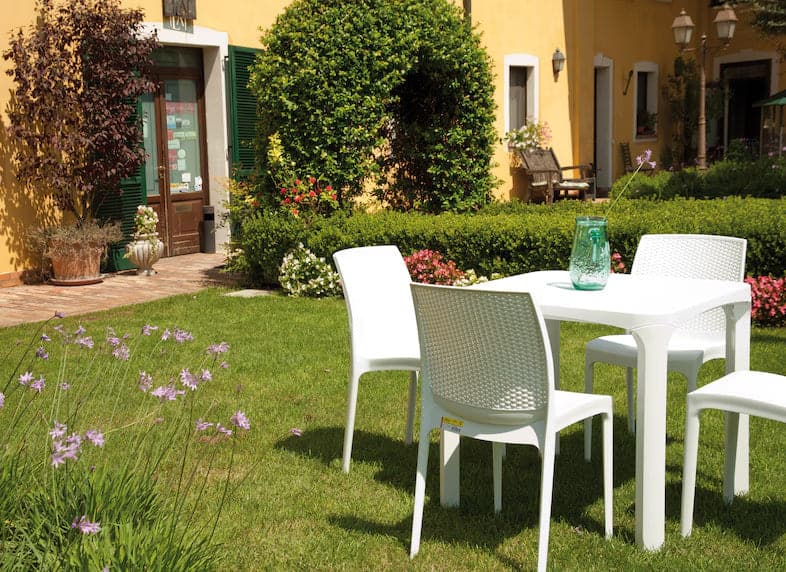 Tavolo Olè Rattan 80x80 Bianco - 4