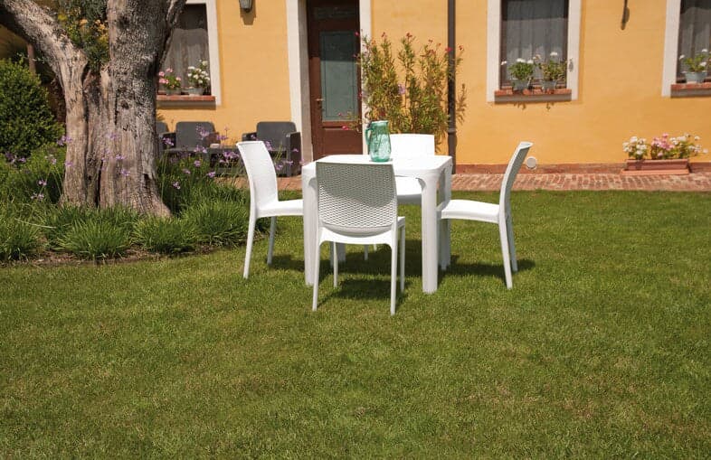 Tavolo Olè Rattan 80x80 Bianco - 5