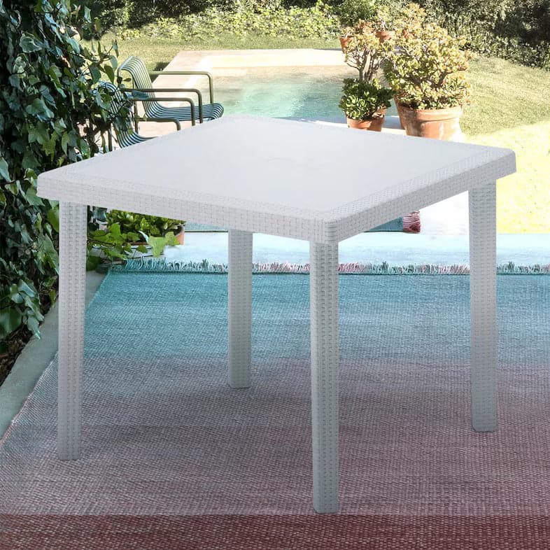 Tavolo Boheme 90x90 polimerico quadrato Bianco - 2