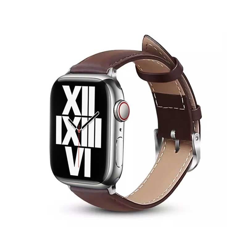 Cinturino Crong Noble - Cinturino in vera pelle per Apple Watch 38/40/41/42 mm (Espresso) - 9