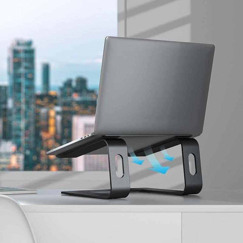Crong AluBench – Supporto per laptop in alluminio (nero) - 7