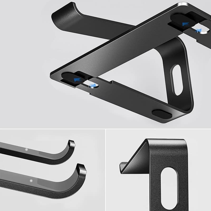 Crong AluBench – Supporto per laptop in alluminio (nero) - 9