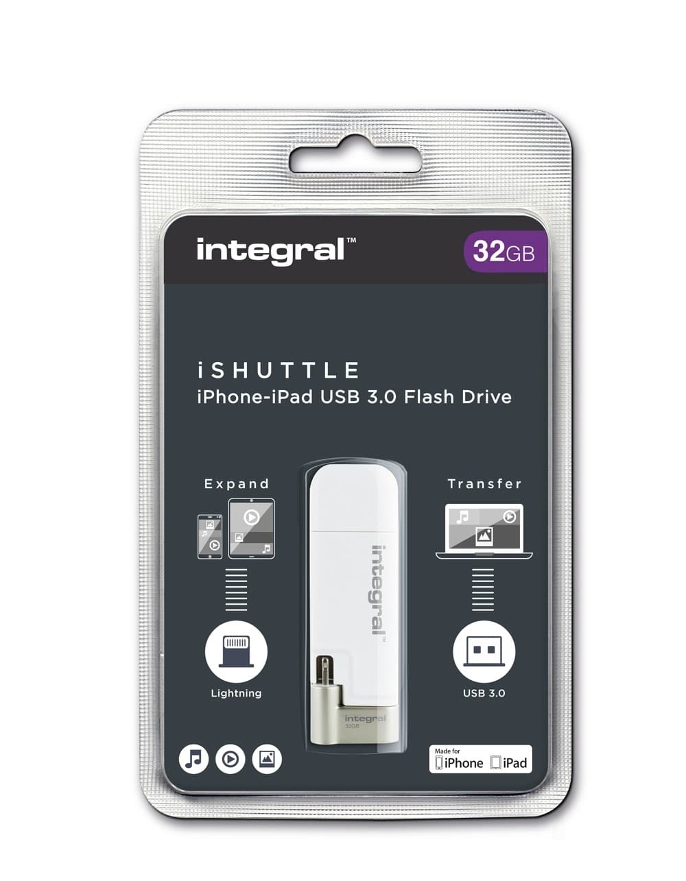 Integral iShuttle – a compact and convenient USB 3.0 Flash Drive with added Lightning connector - 3
