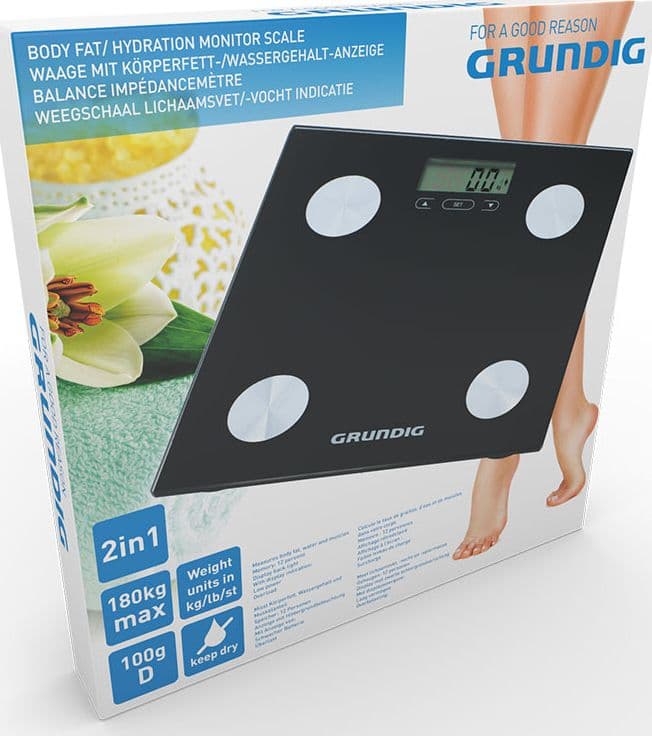 Grundig - electronic bathroom scale, body weight analysis, BMI, up to 180 kg - 2