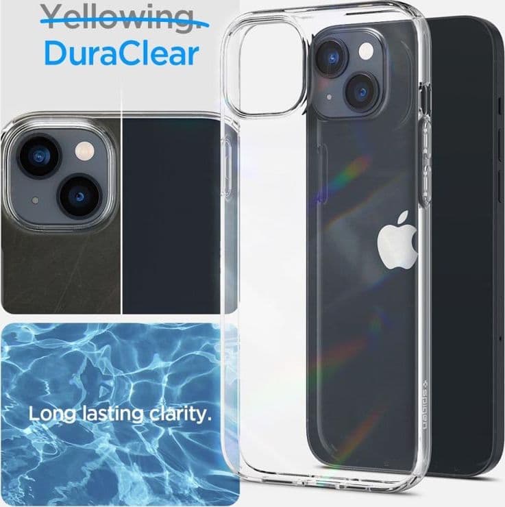 Spigen Crystal Pack - Set of case for iPhone 15 Plus / iPhone 14 Plus + Protective Glass (Clear) - 2