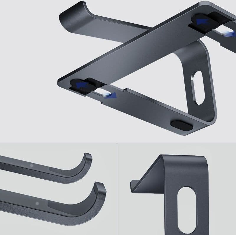 Crong AluBench – Supporto per laptop in alluminio (grafite) - 9