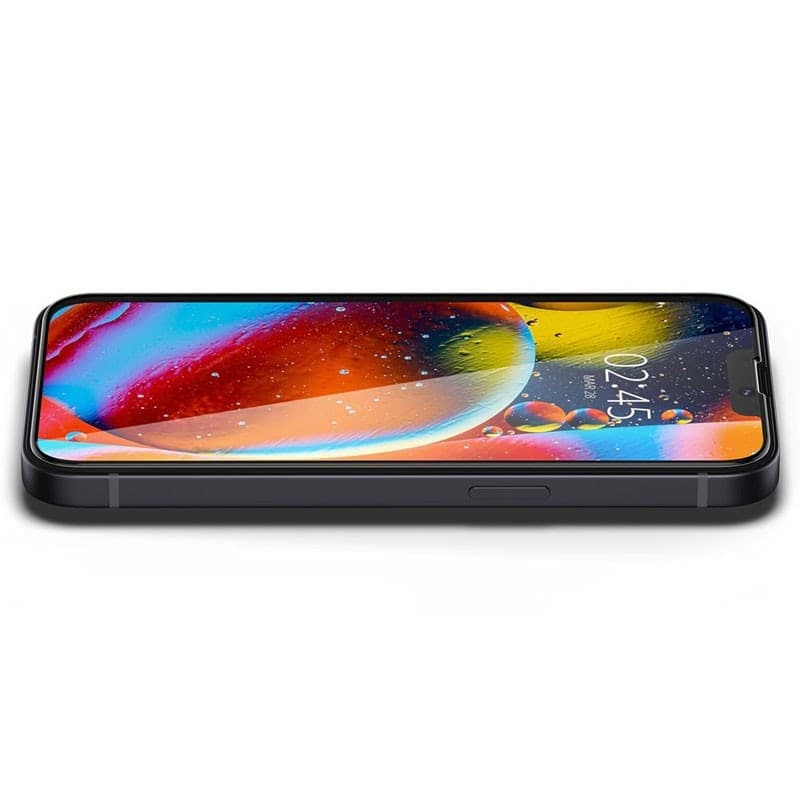 Spigen Glass FC - Vetro temperato per iPhone 17e / 16e / 14 / 13 / 13 Pro (cornice nera) - 6