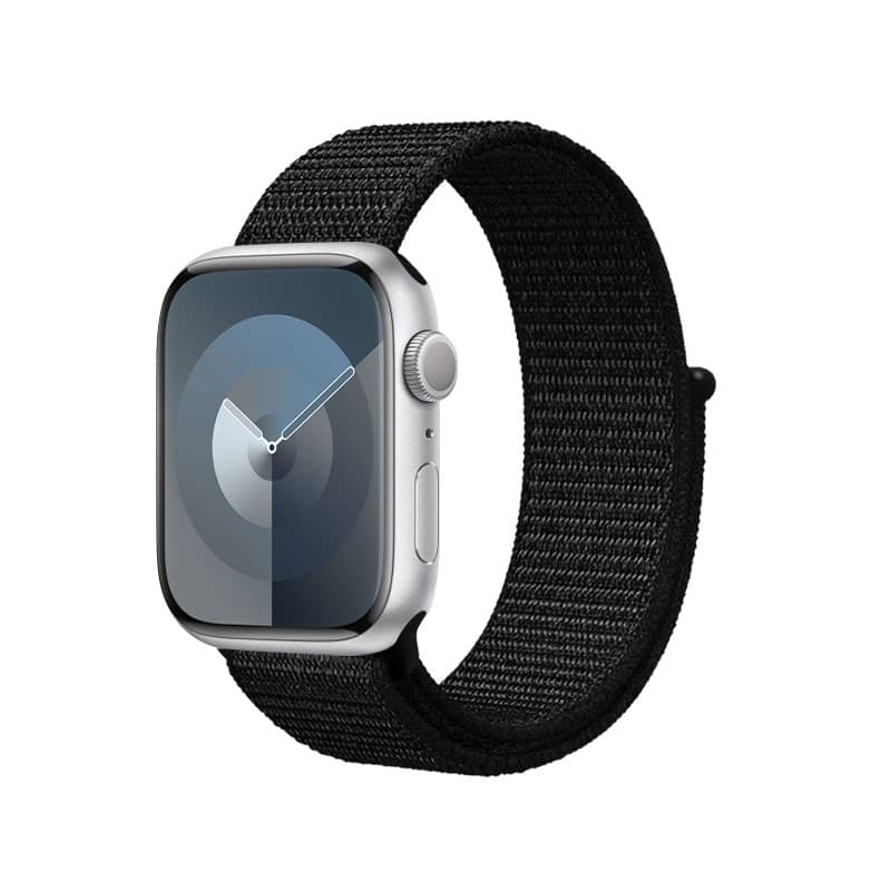 Cinturino sportivo Crong Nylon Reflex per Apple Watch 38/40/41/42 mm (nero) - 2