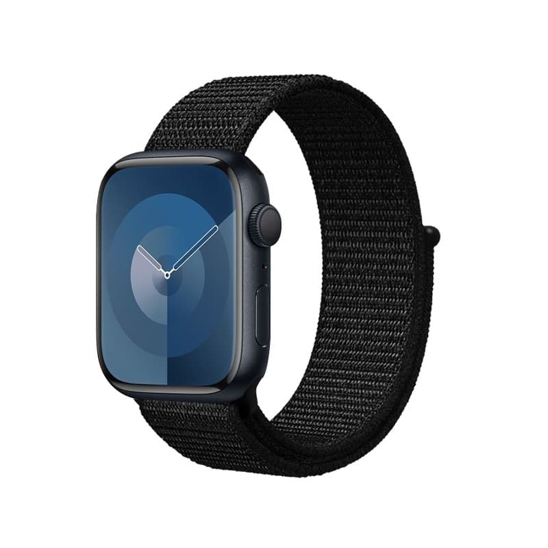 Cinturino sportivo Crong Nylon Reflex per Apple Watch 38/40/41/42 mm (nero) - 4