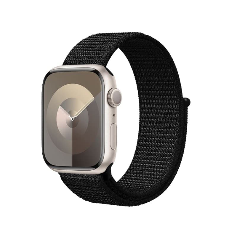 Cinturino sportivo Crong Nylon Reflex per Apple Watch 38/40/41/42 mm (nero) - 5