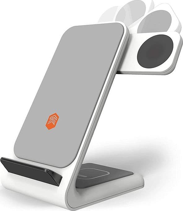 STM ChargeTree Swing 3-in-1 Charging Station for Phone, AirPods, Apple Watch - White - 11