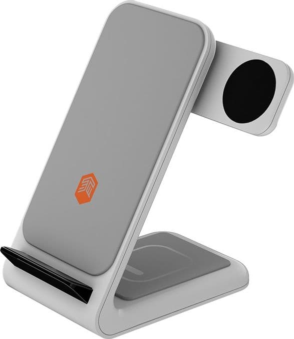 STM ChargeTree Swing 3-in-1 Charging Station for Phone, AirPods, Apple Watch - White - 12