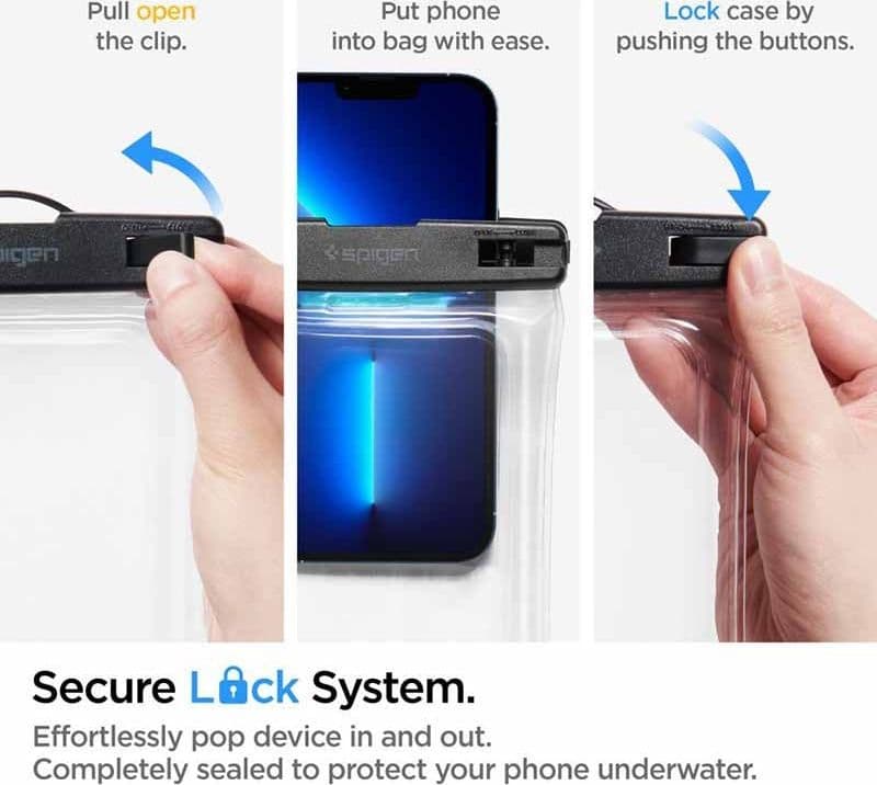 Spigen A610 Universal Waterproof Float Case - Case for smartphones up to 6.9" (Transparent) - 5
