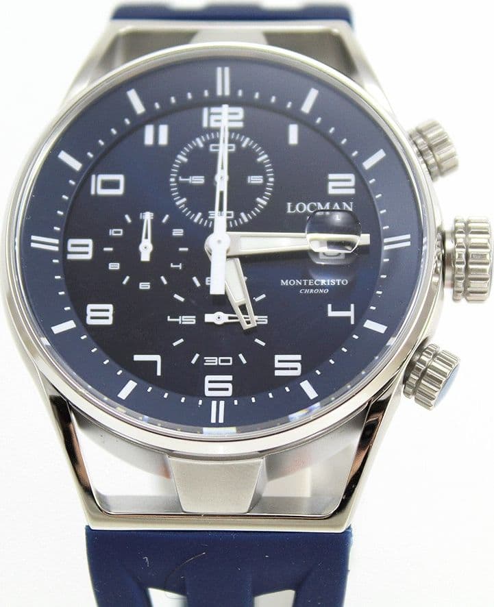 Locman Montecristo orologio cronografo blu ref 542 cassa 41mm - 2