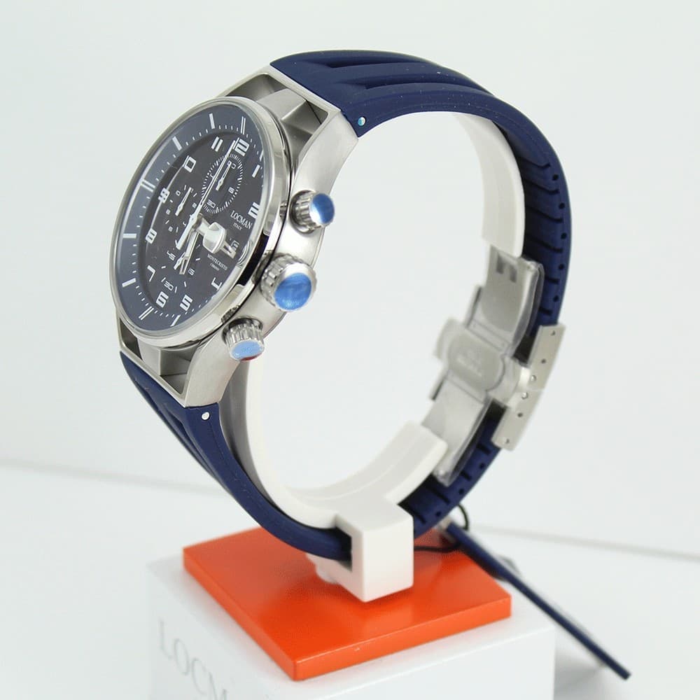 Locman Montecristo orologio cronografo blu ref 542 cassa 41mm - 4