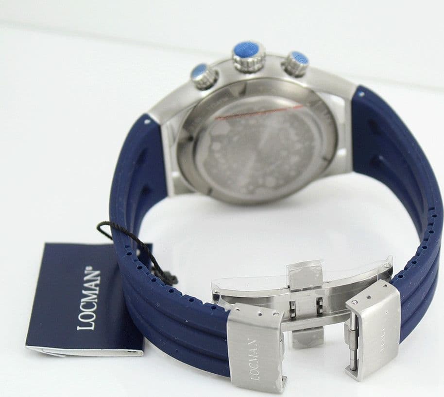 Locman Montecristo orologio cronografo blu ref 542 cassa 41mm - 5