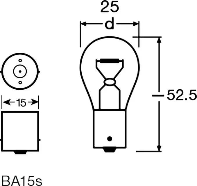Stock 10 Lampadine Alogene S25 P21W (BA15s) 12V 21W – Lampade Singolo Filamento per Retromarcia, Retronebbia e Stop - 4