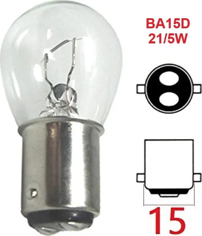 Stock 10 Lampadine BA15d 21/5W 12V – Lampade Nautiche per Barca e Luce Posizione / Stop Auto Moto Camper Barca Yatch - 3