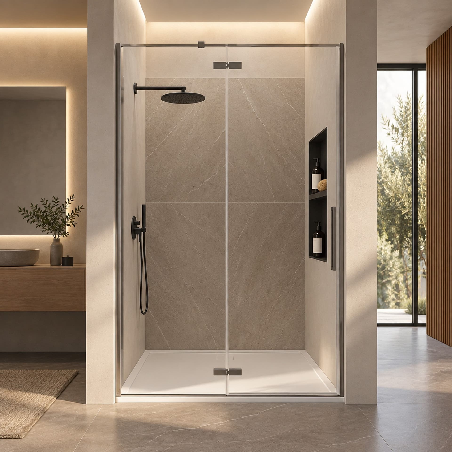 Nicchia per doccia 60X30 nera  GLAMOUR - 2