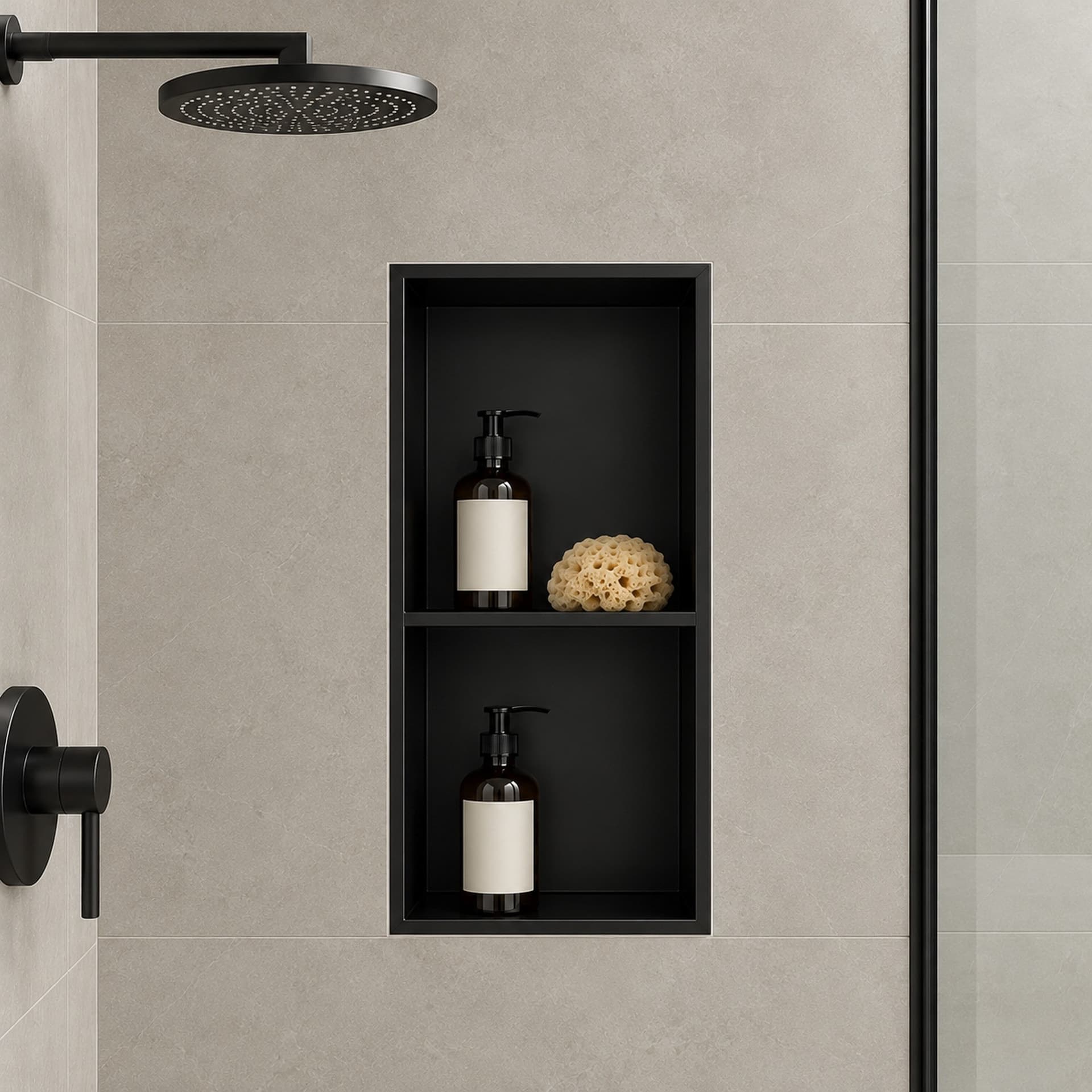Nicchia per doccia 60X30 nera  GLAMOUR - 3