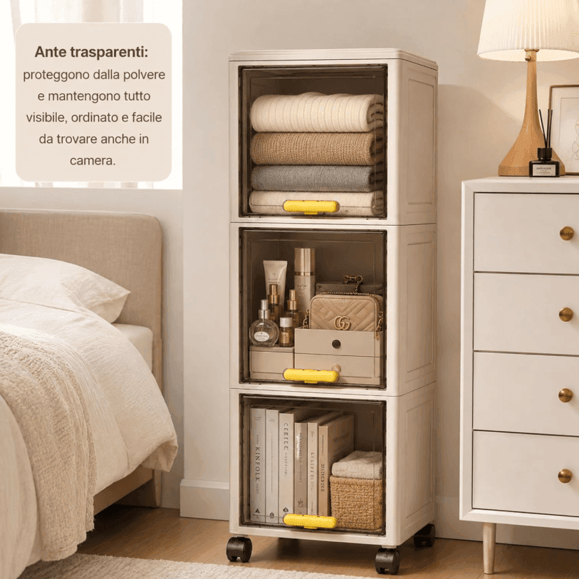 Cartospedia - Mobiletto Bagno Salvaspazio 3 Livelli con Ruote  (20x30x85,5 cm) per Bagno,Cucina e Lavanderia - 6