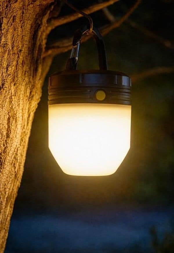 Torcia da Campeggio LED in Display Luce Bianca con Gancio Pieghevole e Funzione SOS - 2