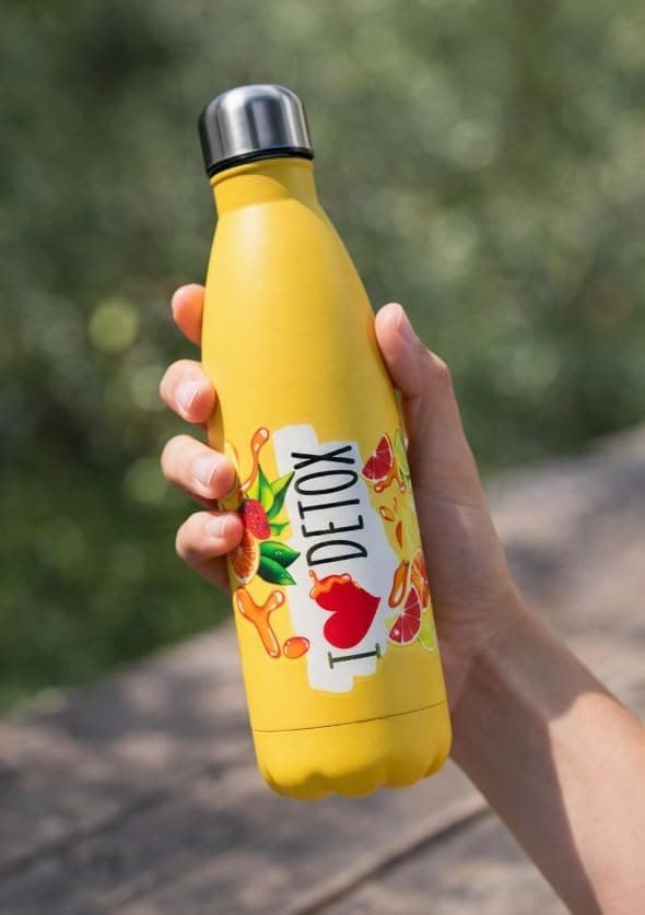Bottiglia Termica Brandani 500 ml Gialla in Acciaio Inox con Chiusura Ermetica - 3