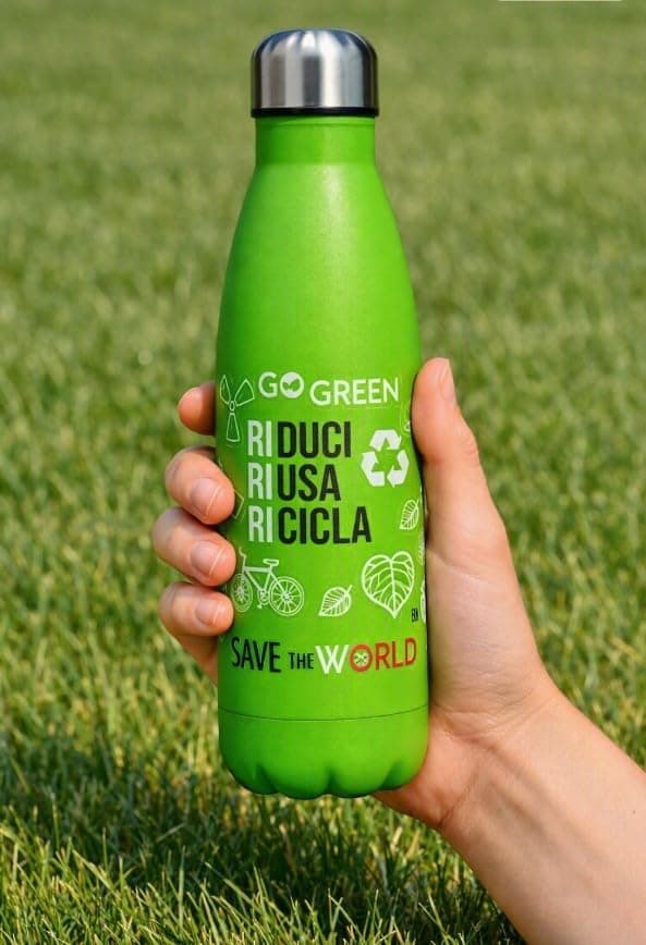 Bottiglia Termica Brandani 500 ml Verde in Acciaio Inox con Chiusura Ermetica - 3